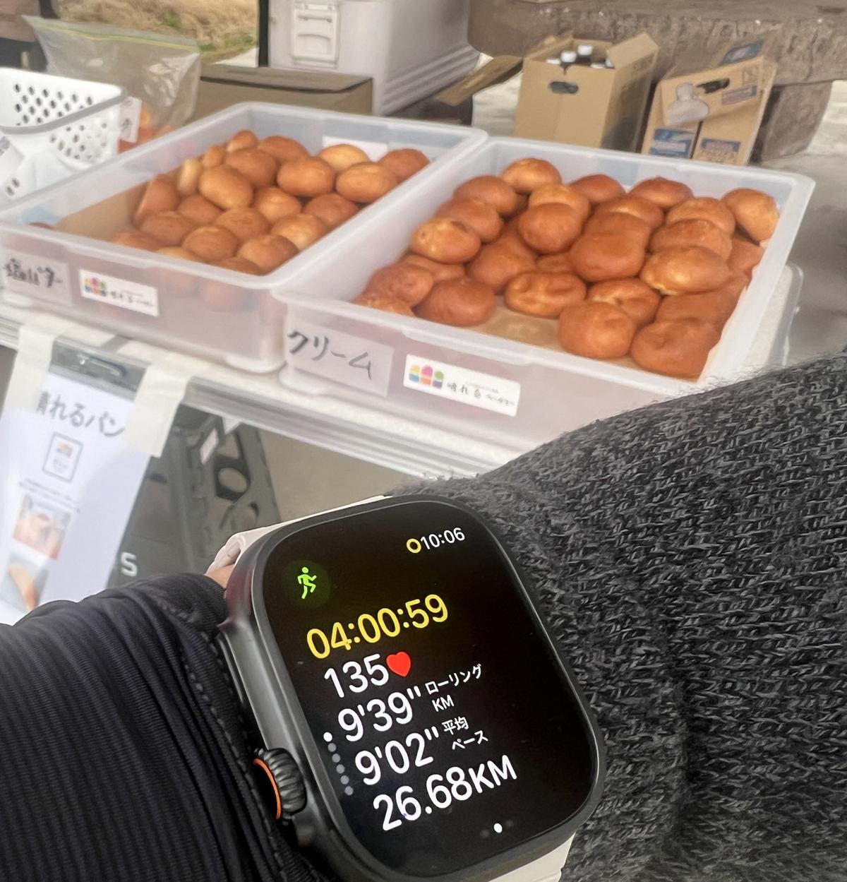 第2エイドのパンとApple Watch記録