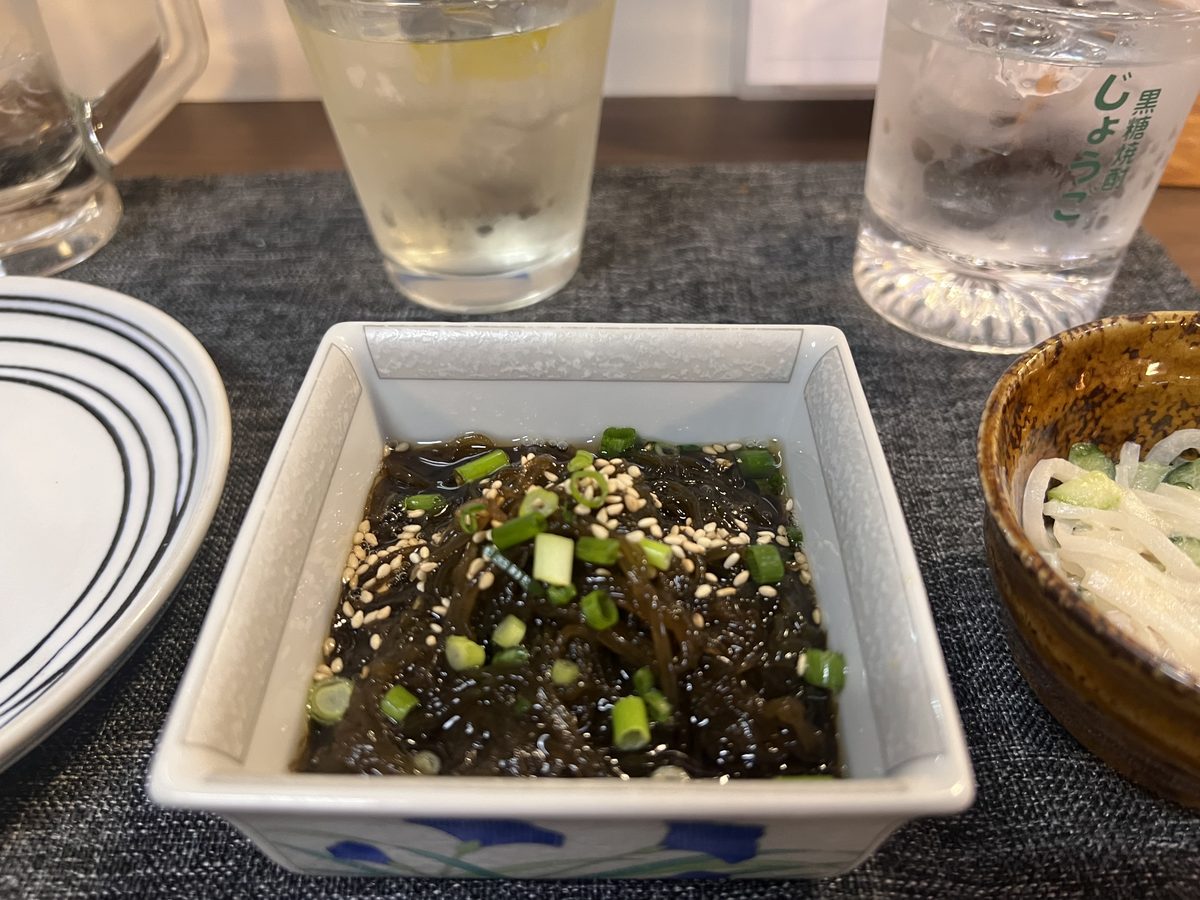 島のもずく酢の小鉢