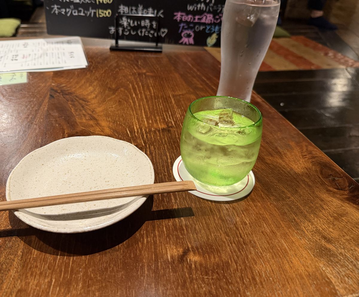 西中洲 海鮮酒場 すぅ。 焼酎のロック