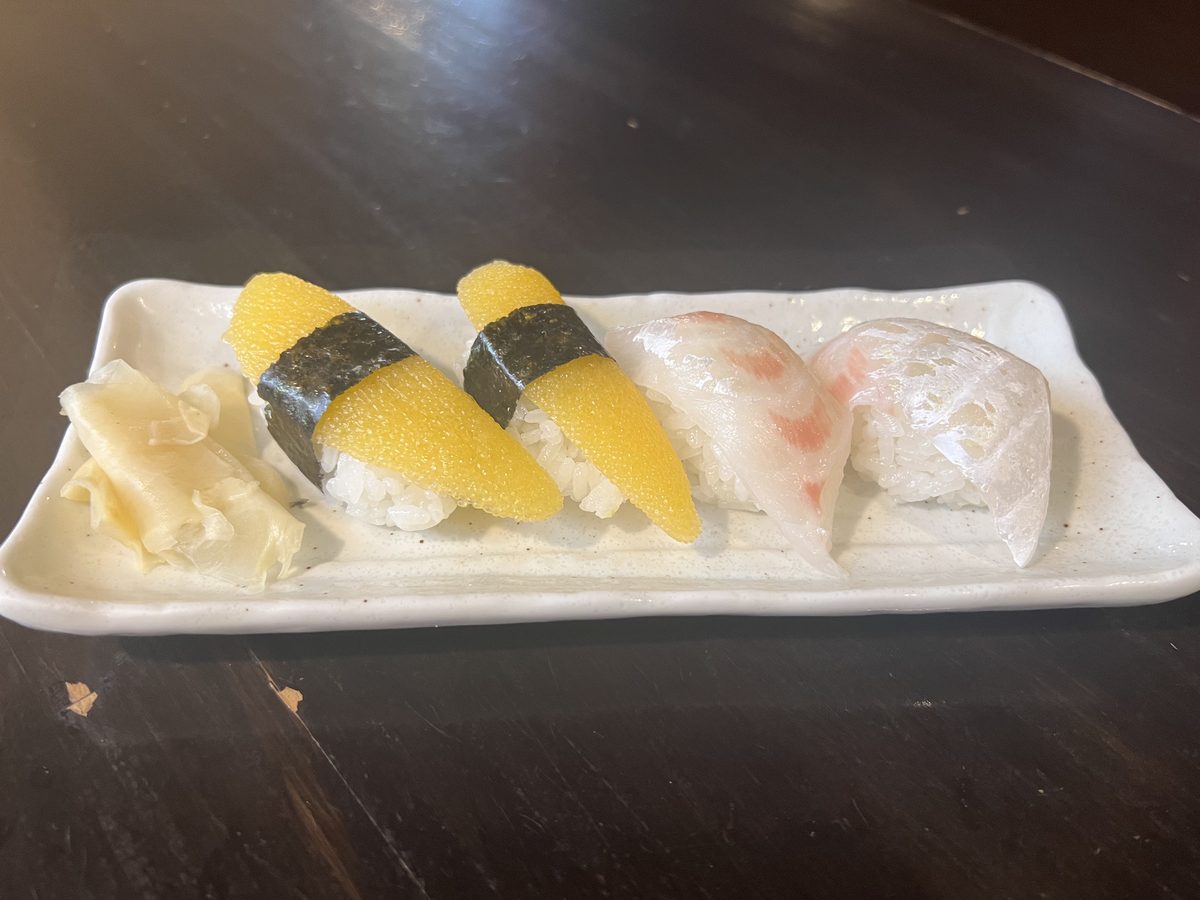 匠ダイニング町田北口店の真鯛の握り