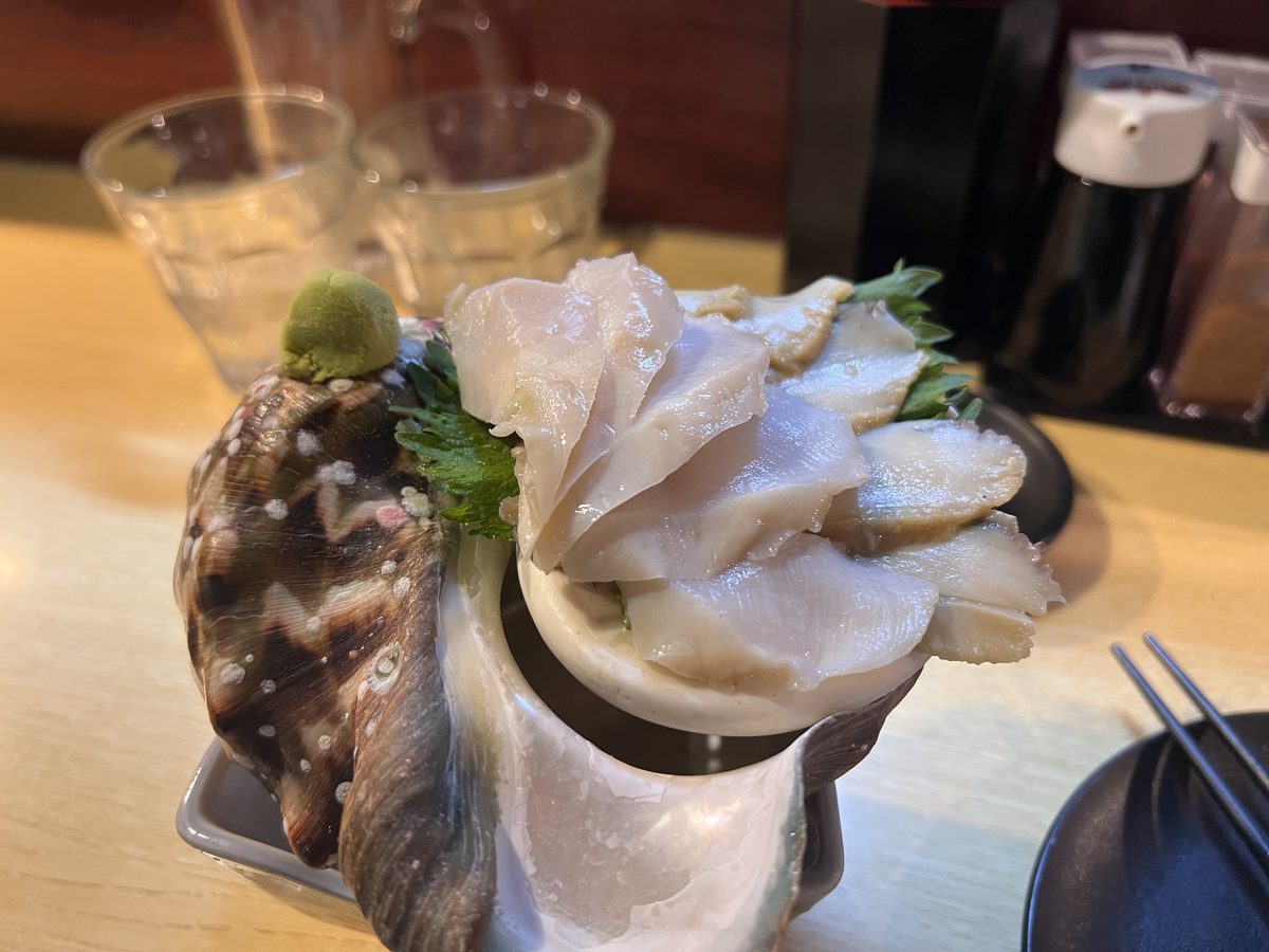 ヤコウ貝（夜光貝）の刺身