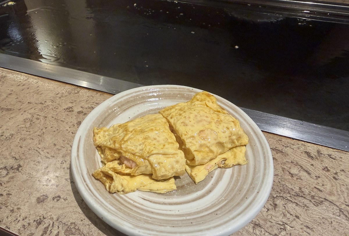 もんじゃ酒場 だしや お通しの卵焼き